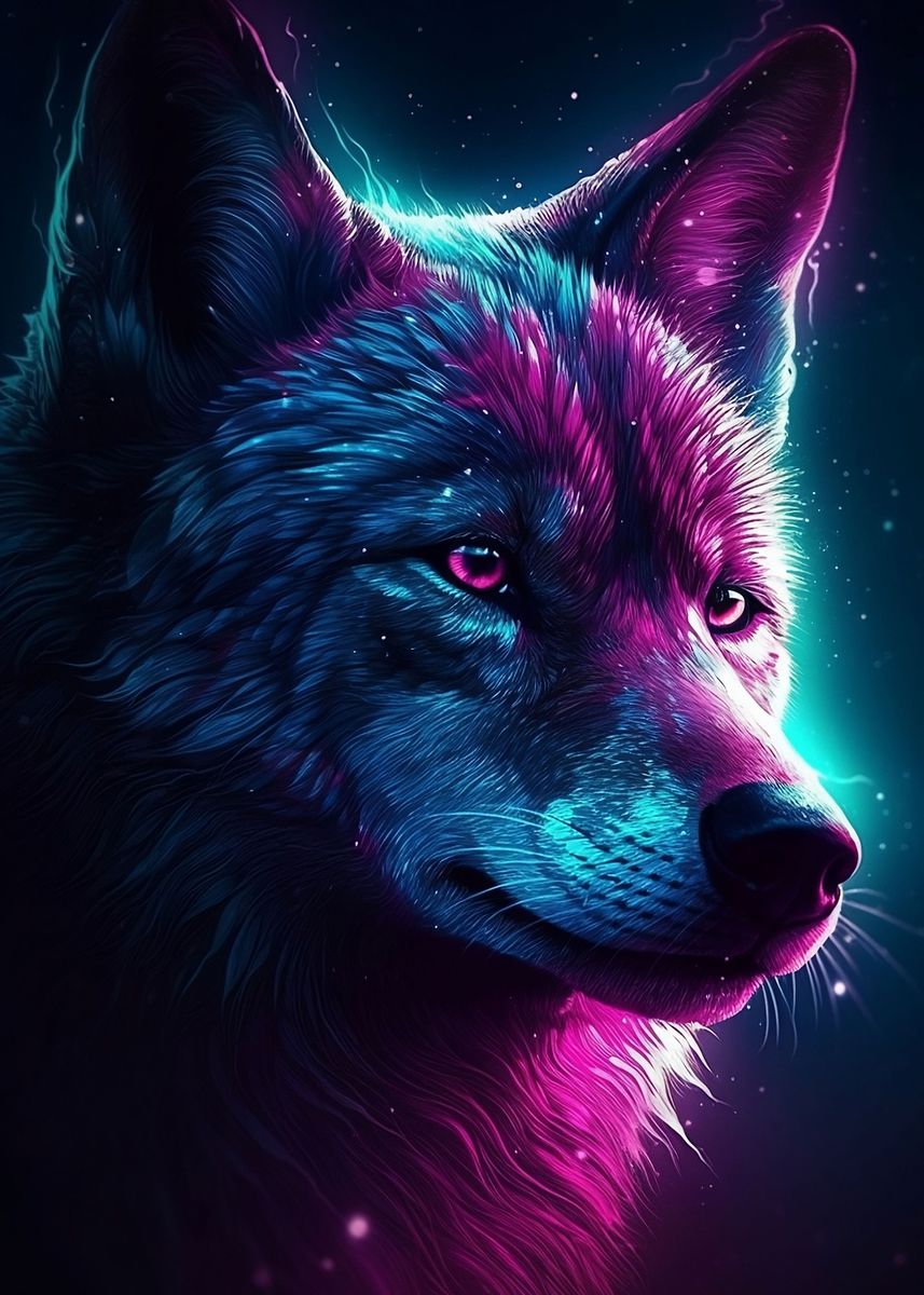 'Wolf Abstract' Poster by professionaldesigns | Displate