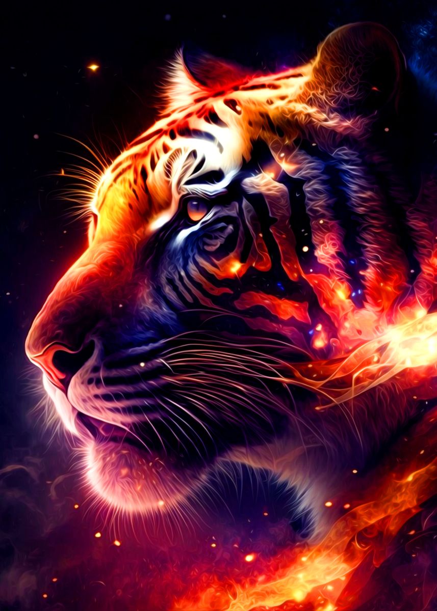 'Tiger' Poster by Tiker Arts | Displate