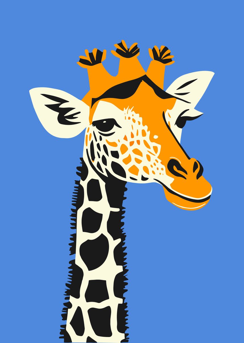 'Proud Cute Giraffe' Poster by HyggeStudio | Displate