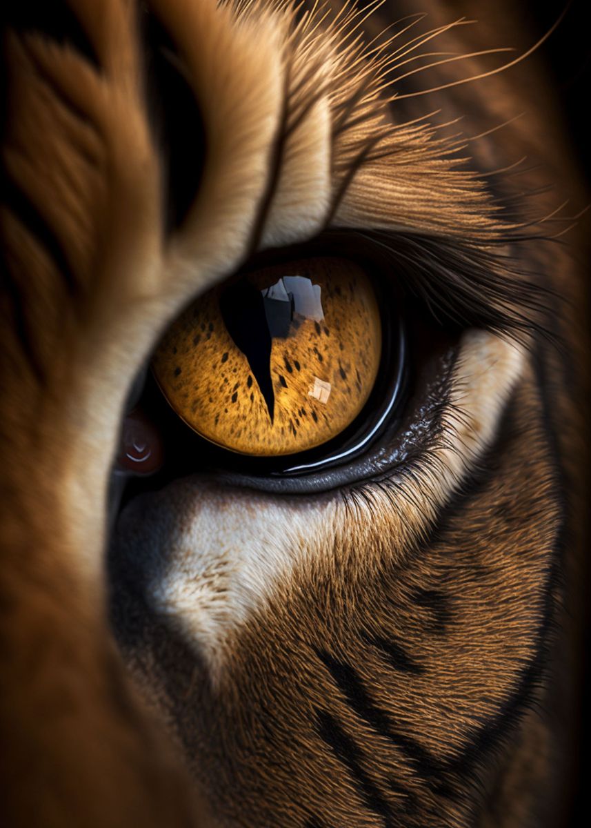 'Cat Iris Beauty Magic' Poster by Yurbart Displate