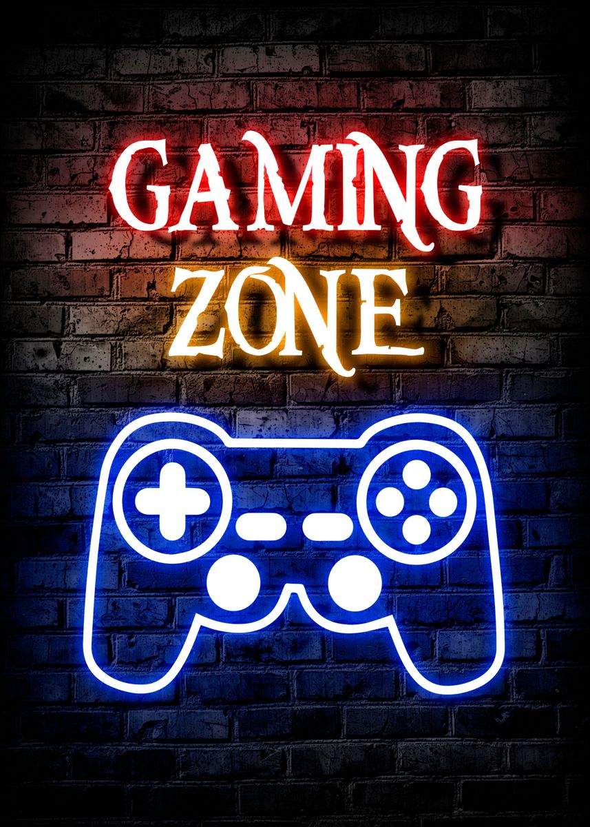 'Gaming Zone ' Poster, picture, metal print, paint by Metal Posters ...