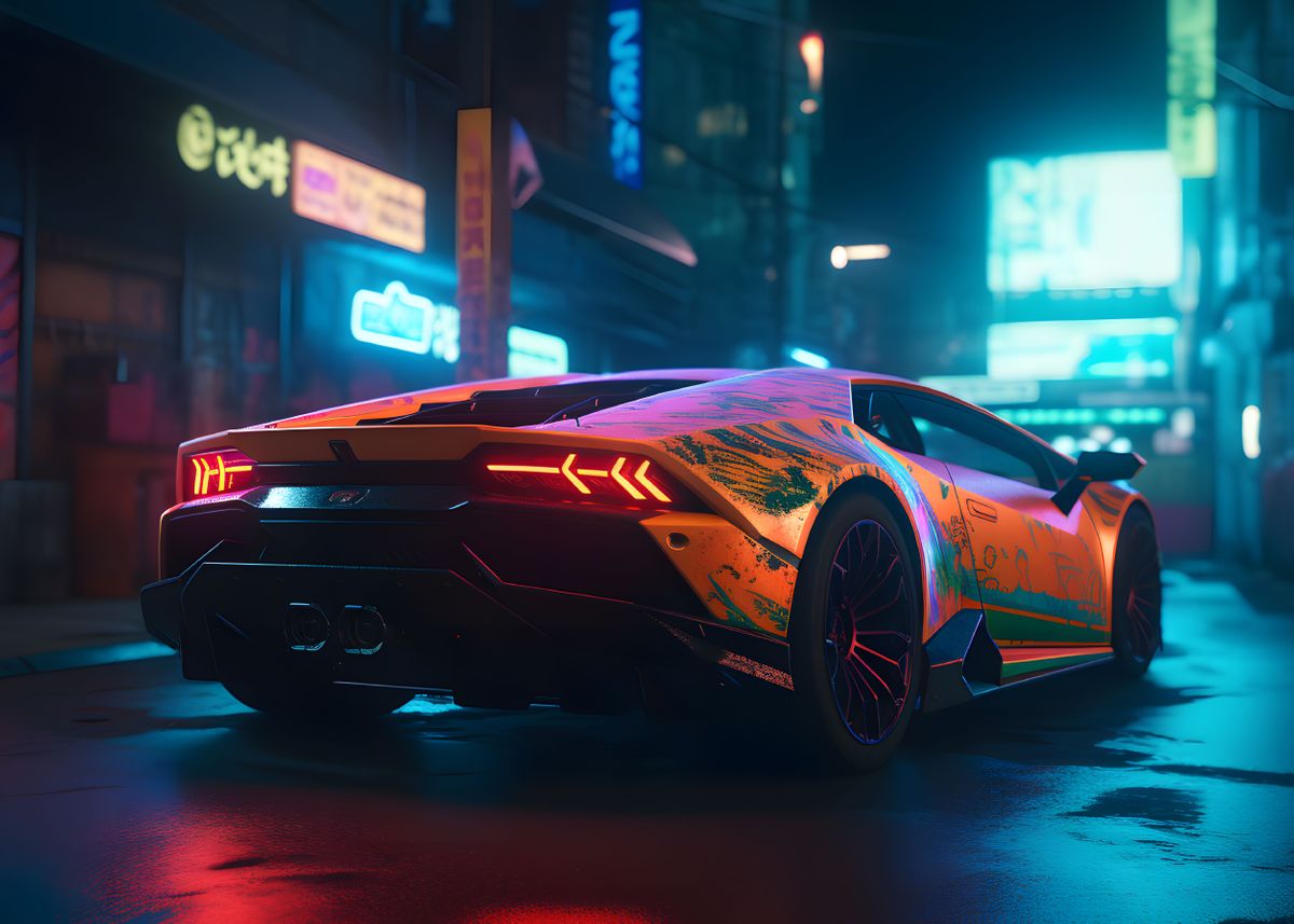 lamborghini neon lights