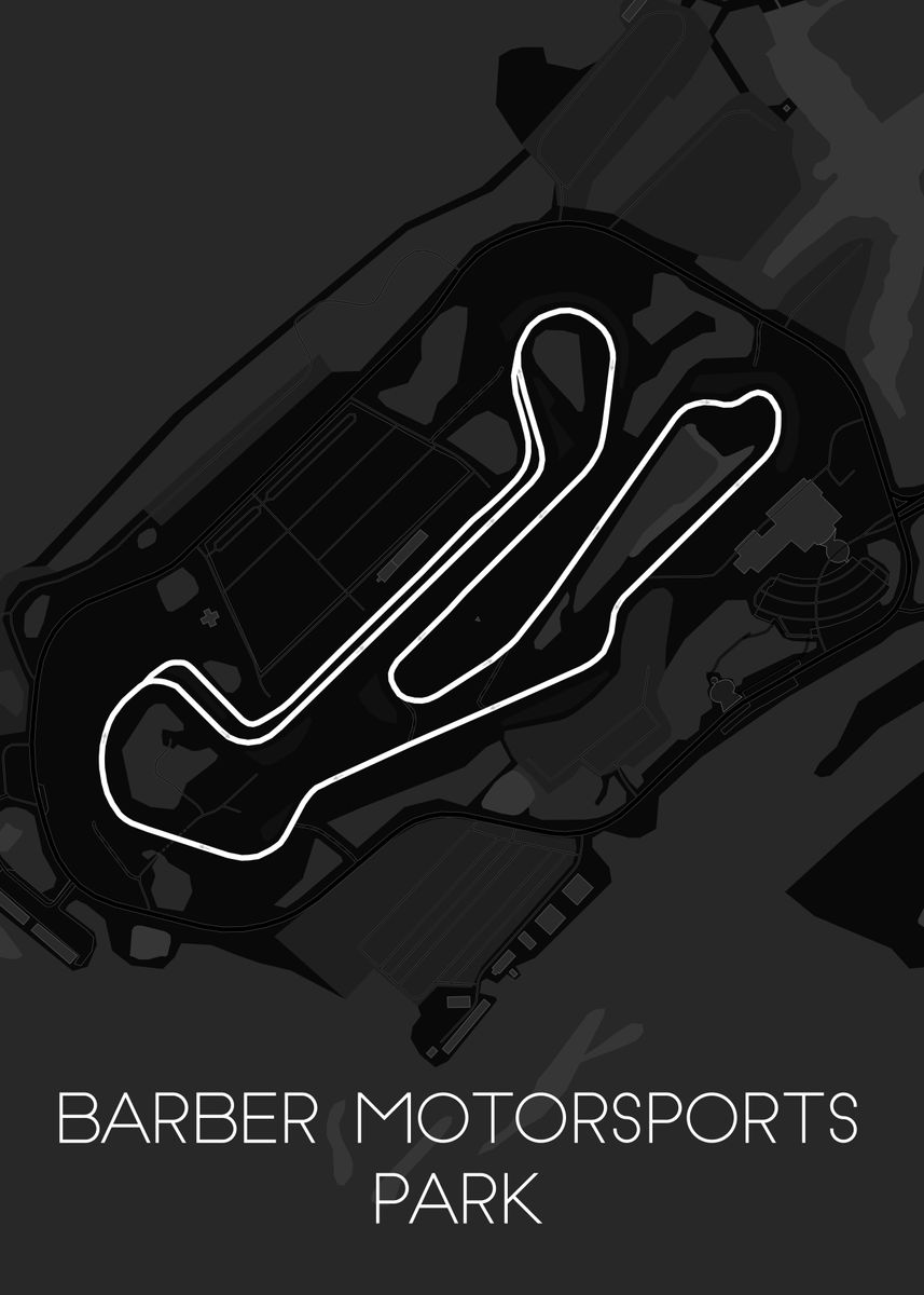 'Barber Motorsports Park' Poster by Sam Kal Displate