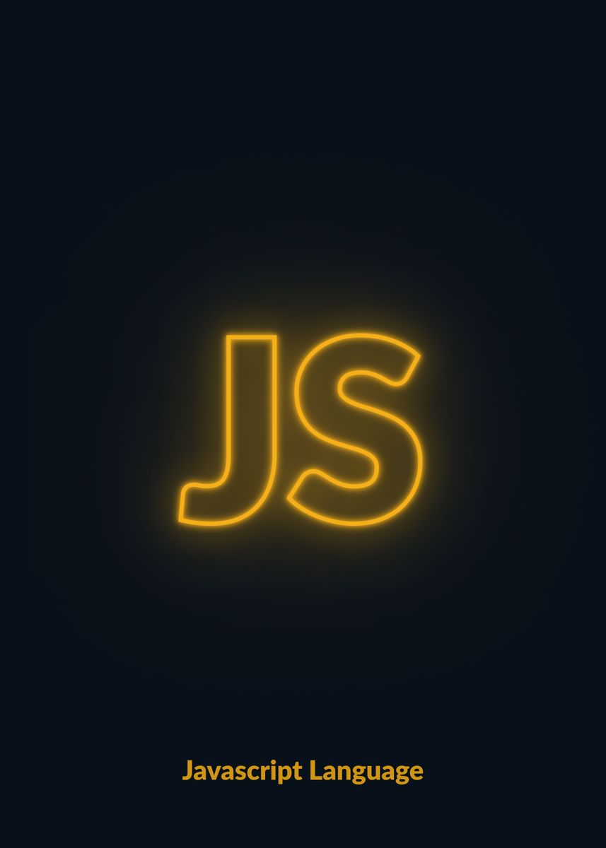 'Javascript Neon' Poster, picture, metal print, paint by Wisnu Harjanta ...