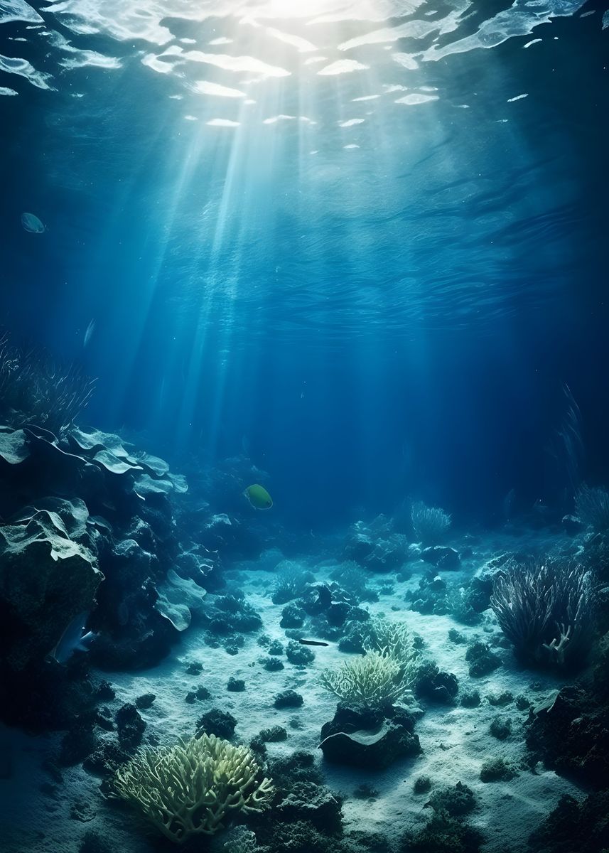 'Ocean Floor' Poster, picture, metal print, paint by David Godbehere ...