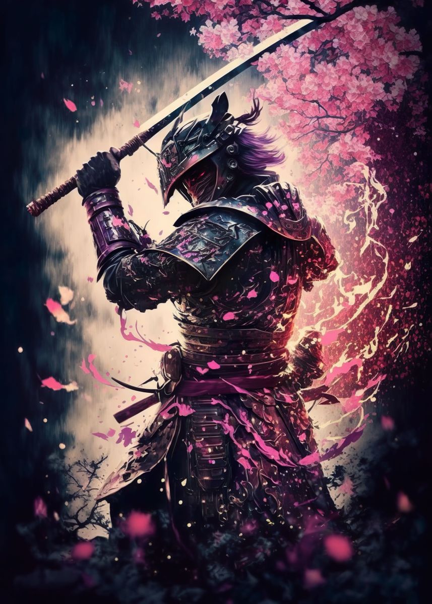 'japanese samurai ' Poster, picture, metal print, paint by ...