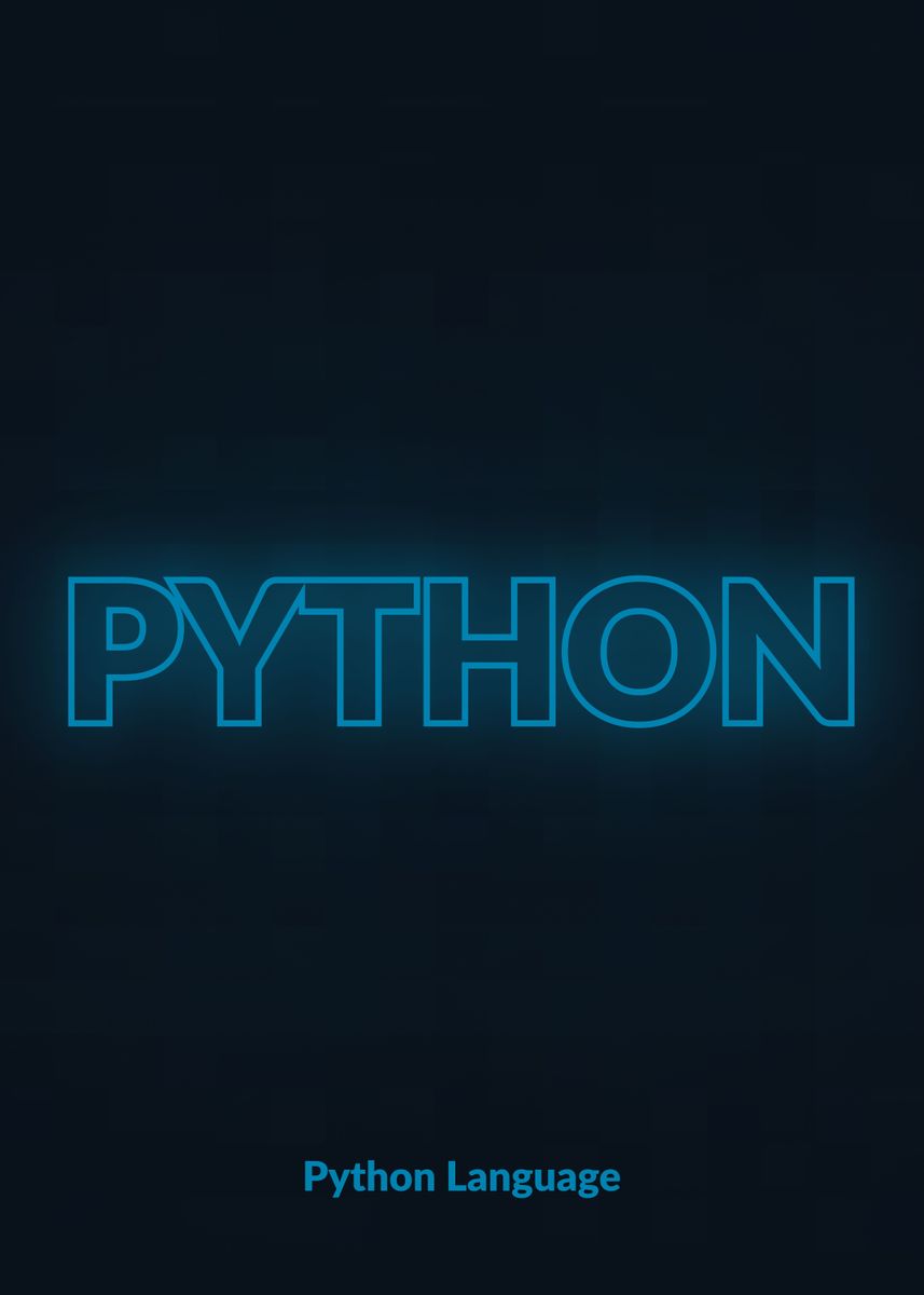 'Python Programming Neon' Poster by Wisnu Harjanta | Displate