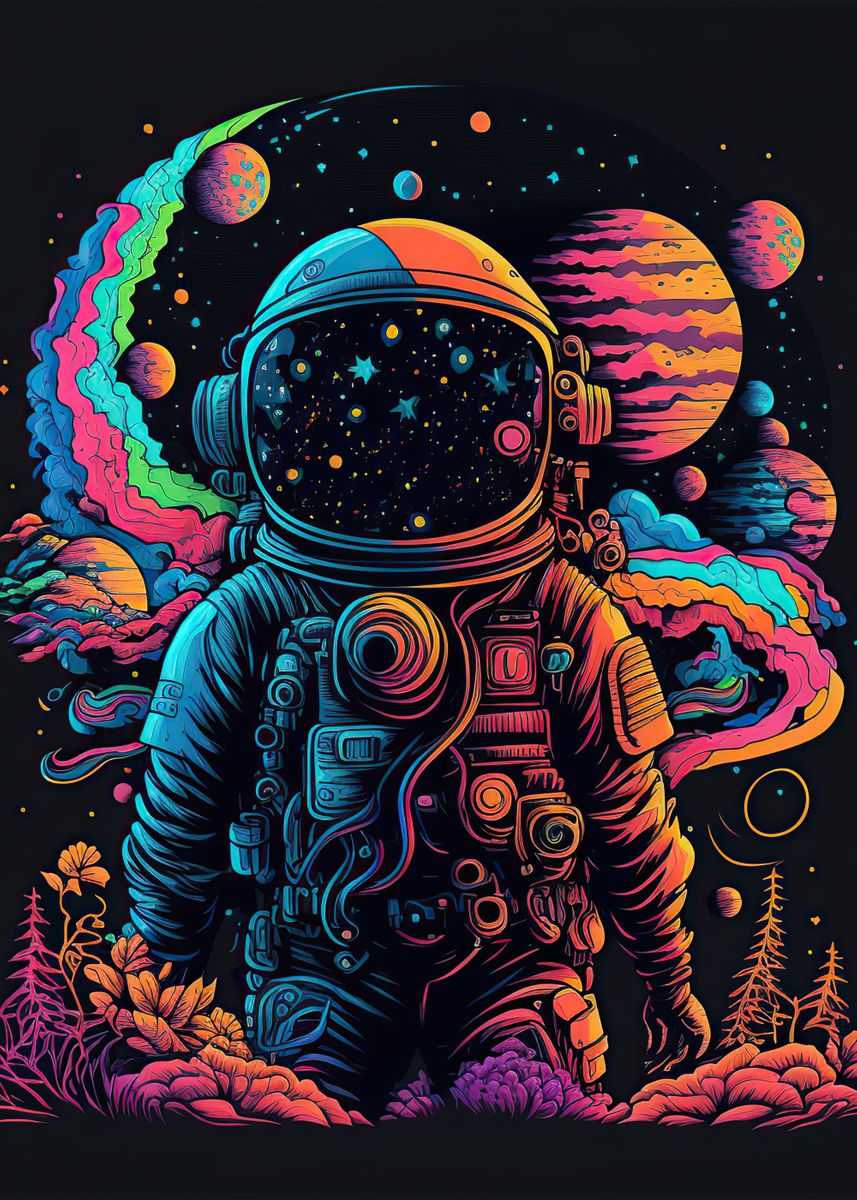 'Astronaut in space' Poster, picture, metal print, paint by Zaydan ...