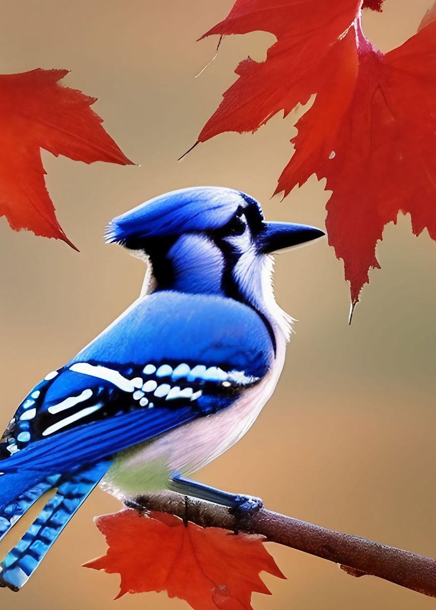 A beautiful Blue Jay bird' Poster by Sloka