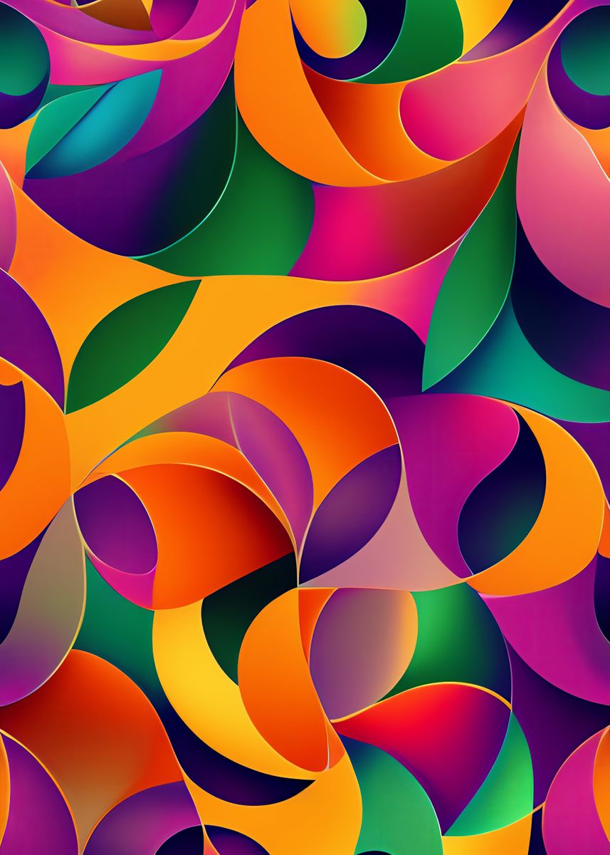 'Colorful Abstract Pattern' Poster by NAMA | Displate