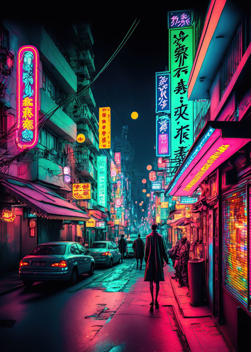 'Tokyo neon ' Poster, picture, metal print, paint by Anime Poster ...