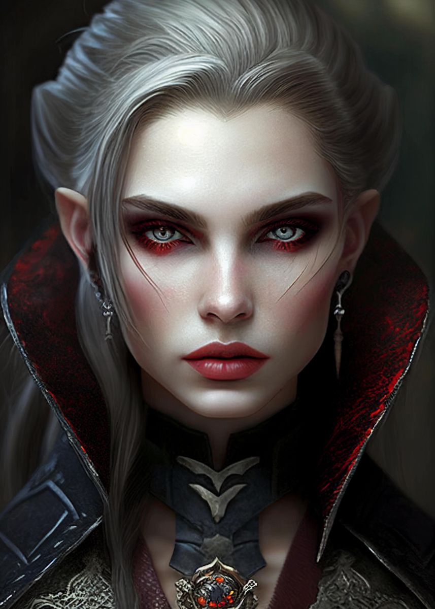 'Vampire Woman' Poster, picture, metal print, paint by Fantasy Realm ...