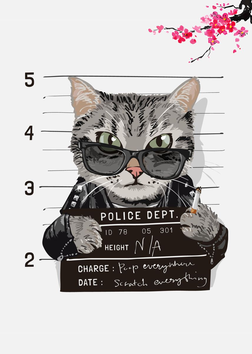 Cat Meme police dept' Poster by master jasion