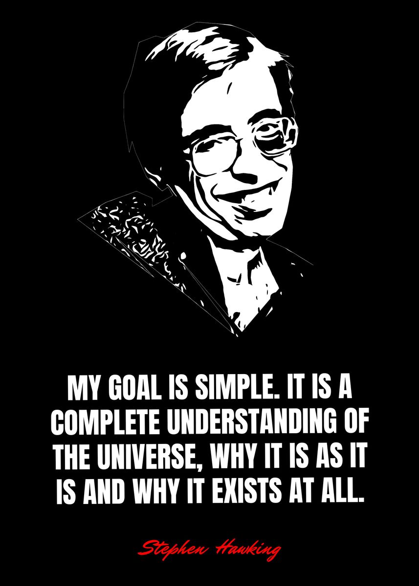 'Stephen Hawking Quotes' Poster, picture, metal print, paint by Best ...