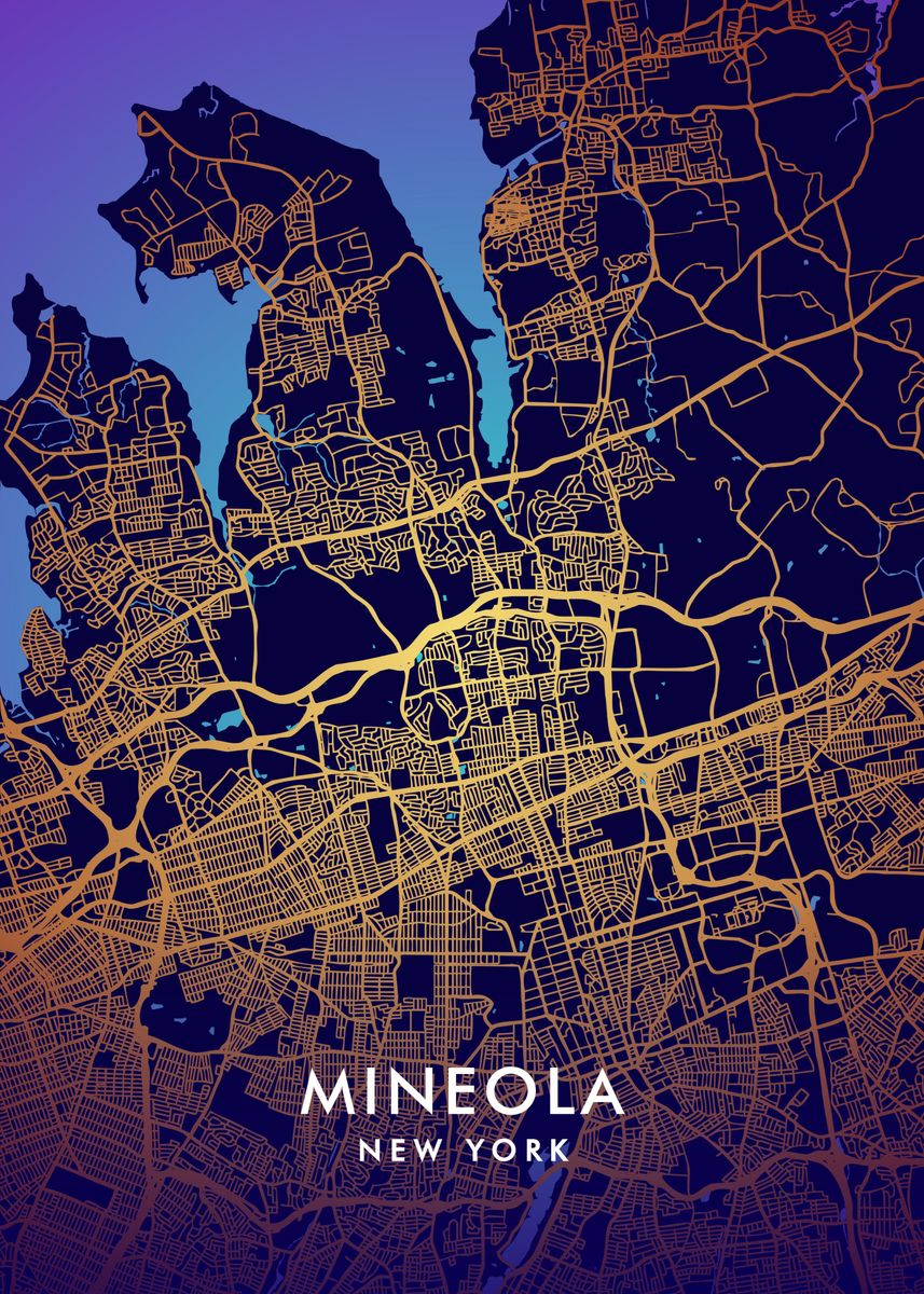 'Mineola Ny' Poster by Miracle Studio Displate