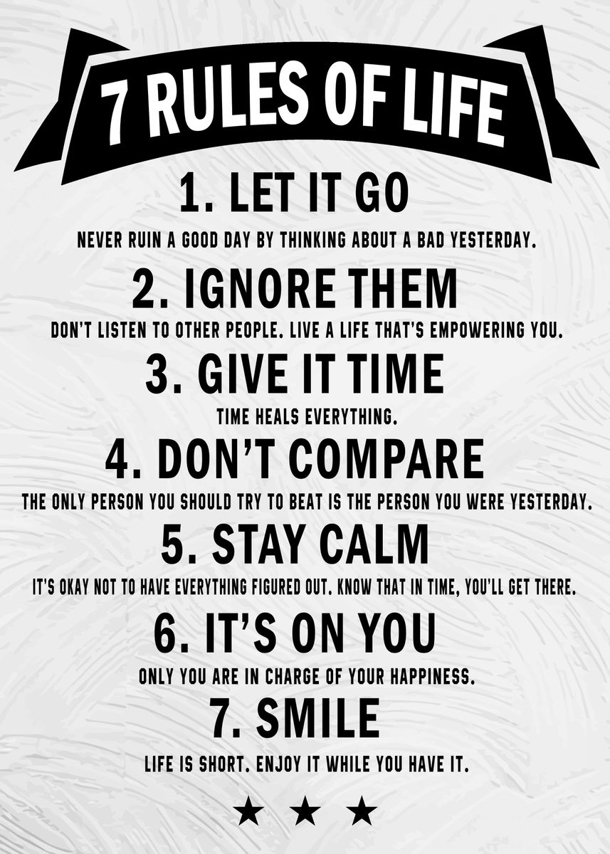 7-rules-of-life-poster-by-nice-pictures-displate