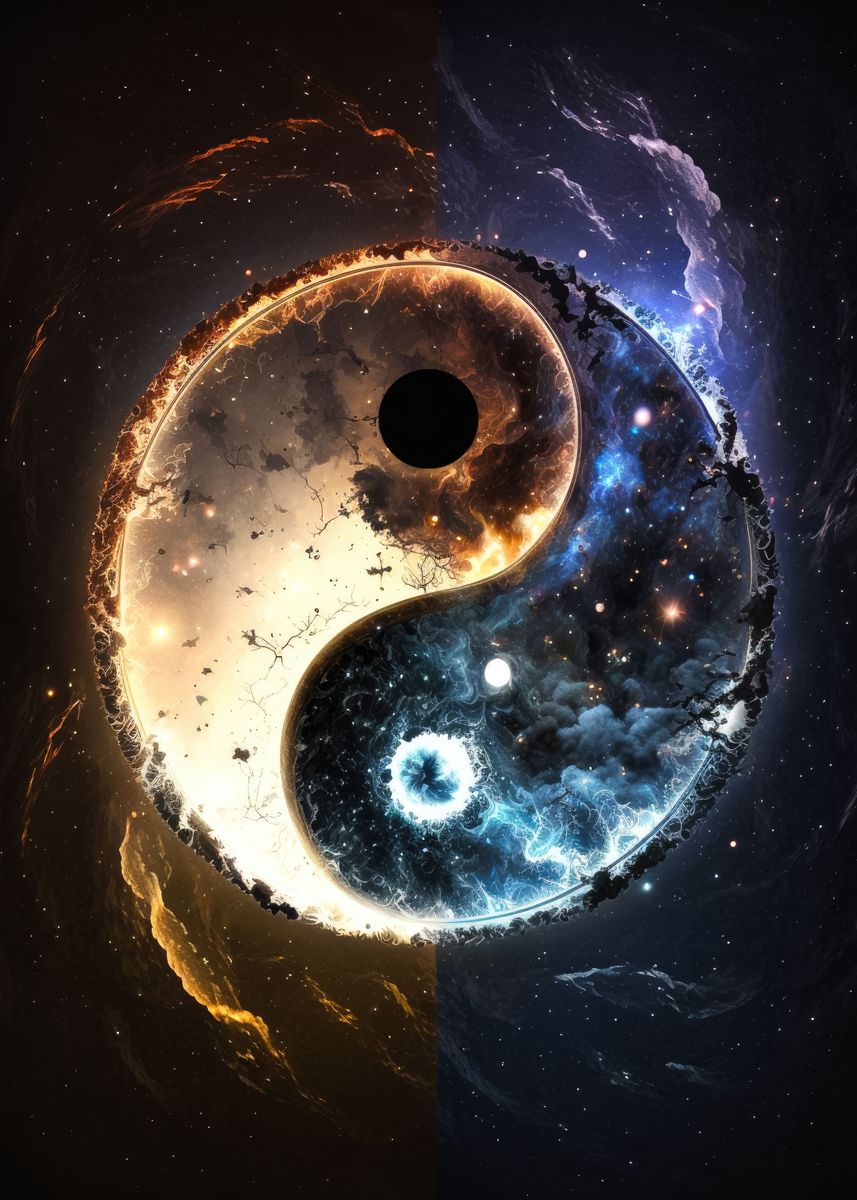 'Yin Yang' Poster, picture, metal print, paint by Astrodeum | Displate