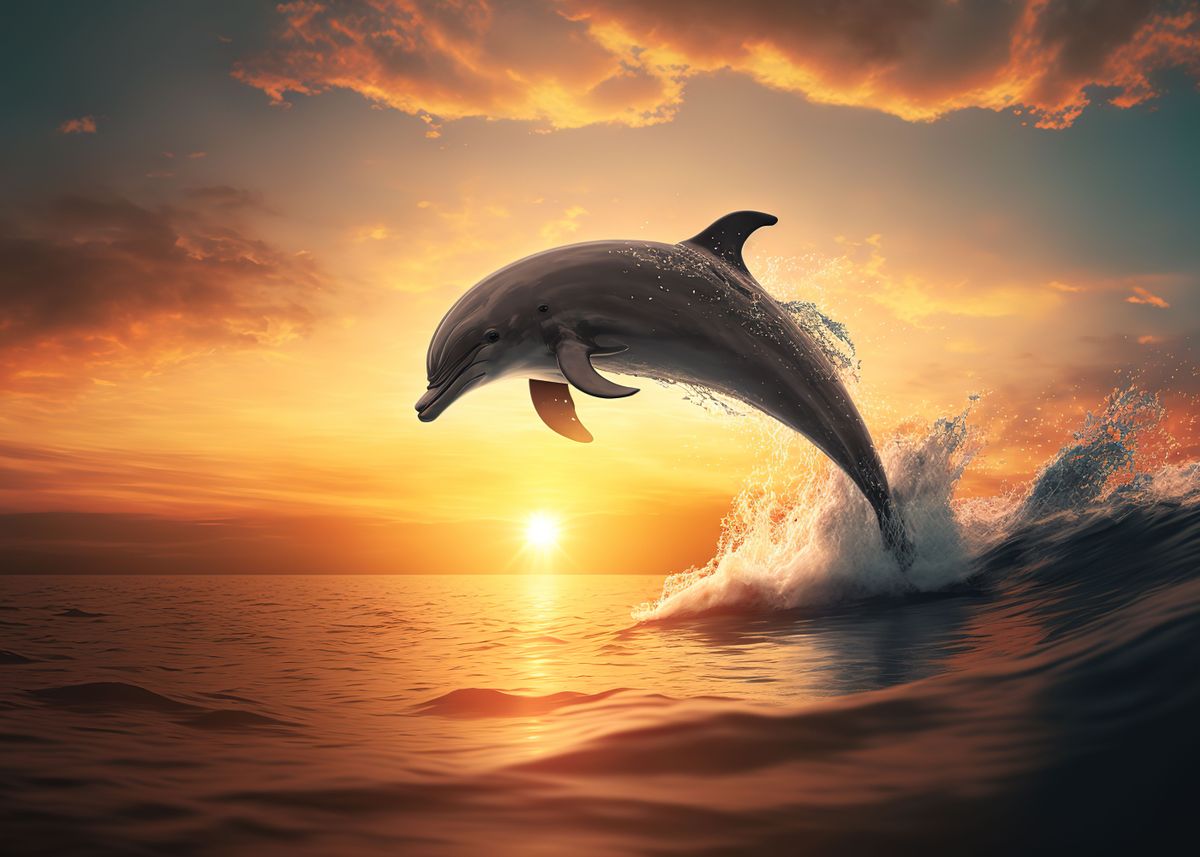Dolphins Jumping Poster By MAD SPACE Displate 5dd84ba366fb70691c6f6cf9c3448208 8a5cf6253ebecfaae4ee8de8b58c6f1d