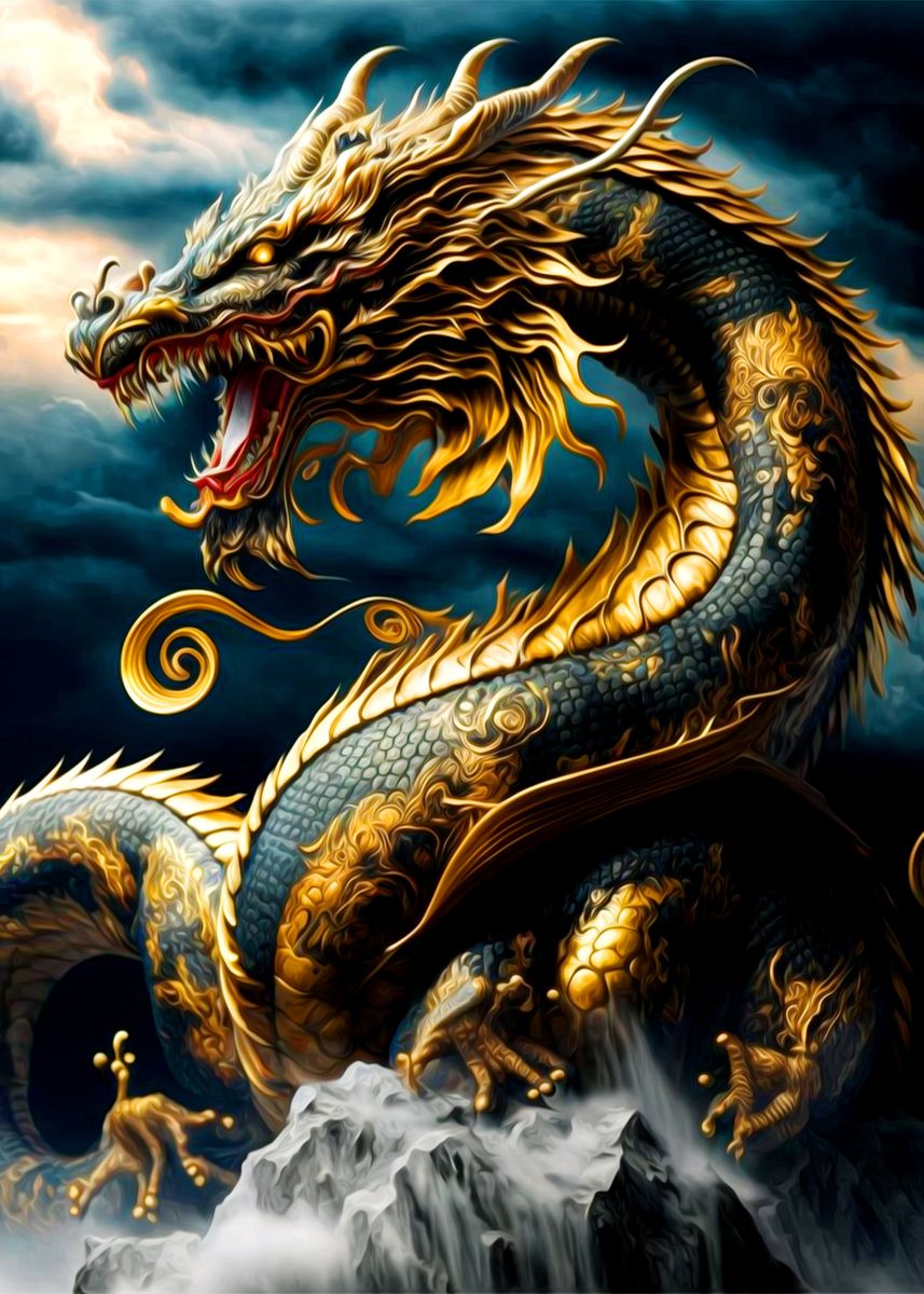 'dragon' Poster, Picture, Metal Print, Paint By Minh Doan 