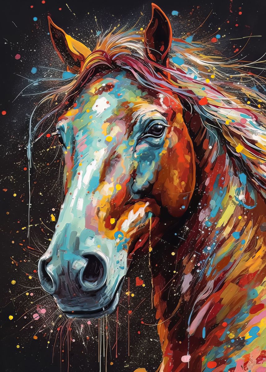 'Horse painting' Poster, picture, metal print, paint by Karolina ...