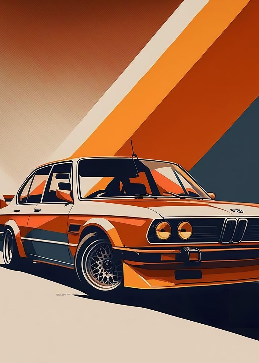 'Bmw E36 Car' Poster, picture, metal print, paint by PosterSuite | Displate