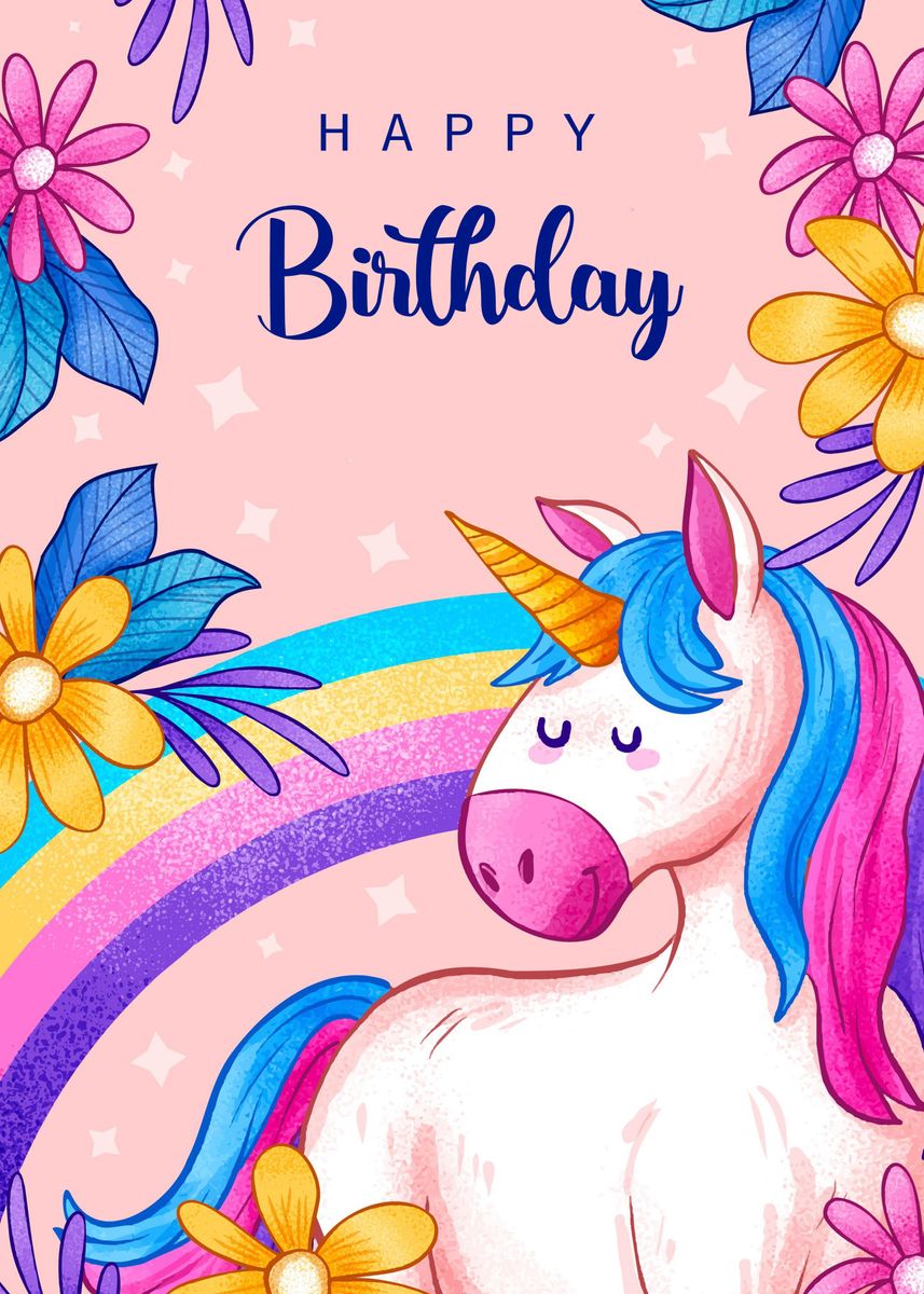 'Unicorn' Poster, picture, metal print, paint by Nice Pictures | Displate