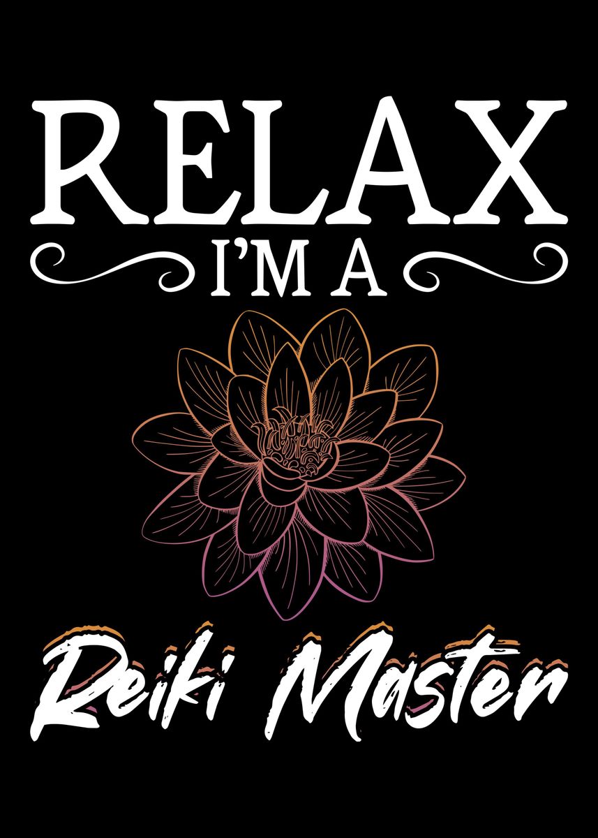 'Reiki Master Funny' Poster, picture, metal print, paint by