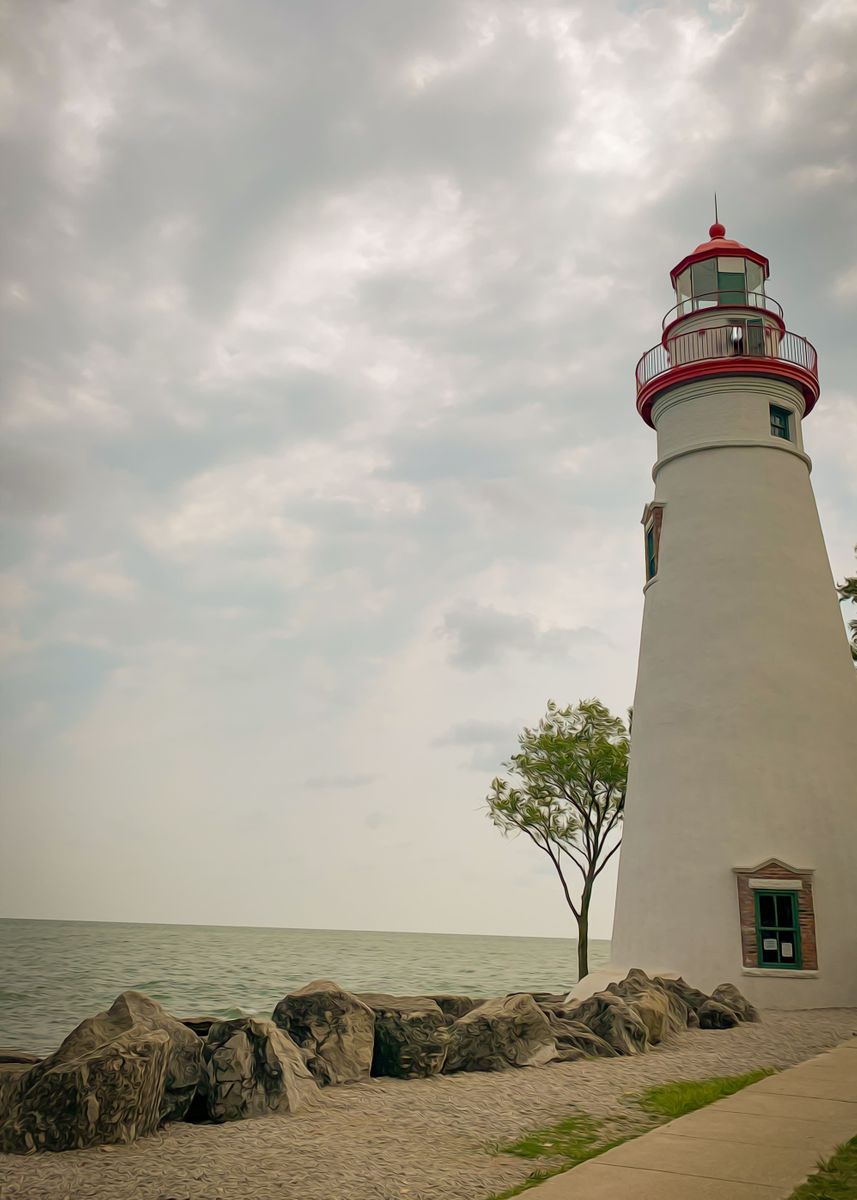 'Marblehead Lighthouse' Poster, picture, metal print, paint by ...