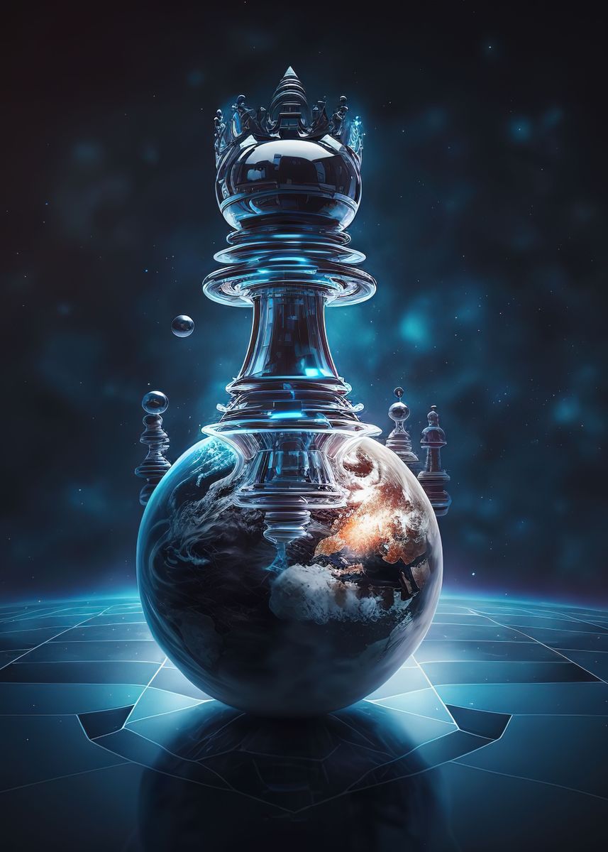 Chess Universe' Poster, picture, metal print, paint by Hari Buckner, Displate in 2023