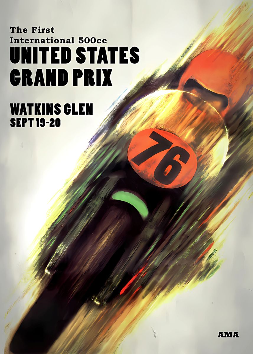 'United States Grand Prix' Poster by Klasa Arta | Displate