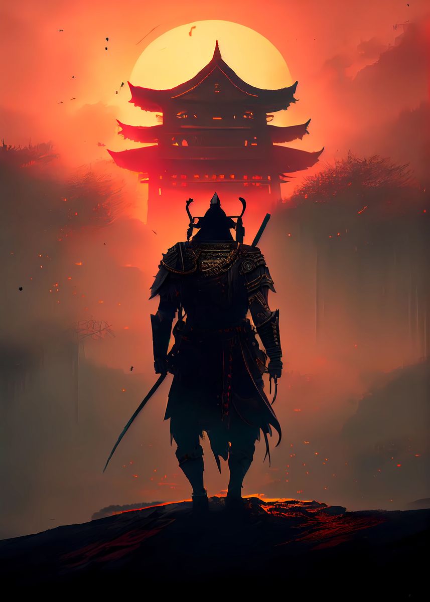 'Samurai Warrior Japan' Poster, picture, metal print, paint by ...