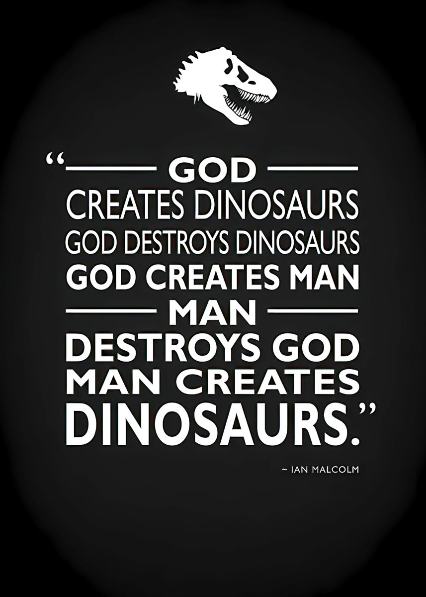 'God Creates Dinosaurs' Poster, picture, metal print, paint by Robet ...