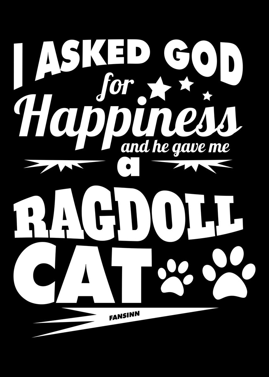 'Ragdoll cat lovers saying' Poster by fansinn Displate