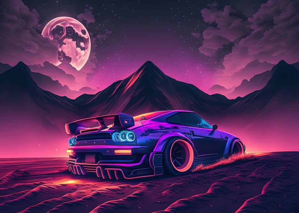 'car japan' Poster by AlycePreston Displate