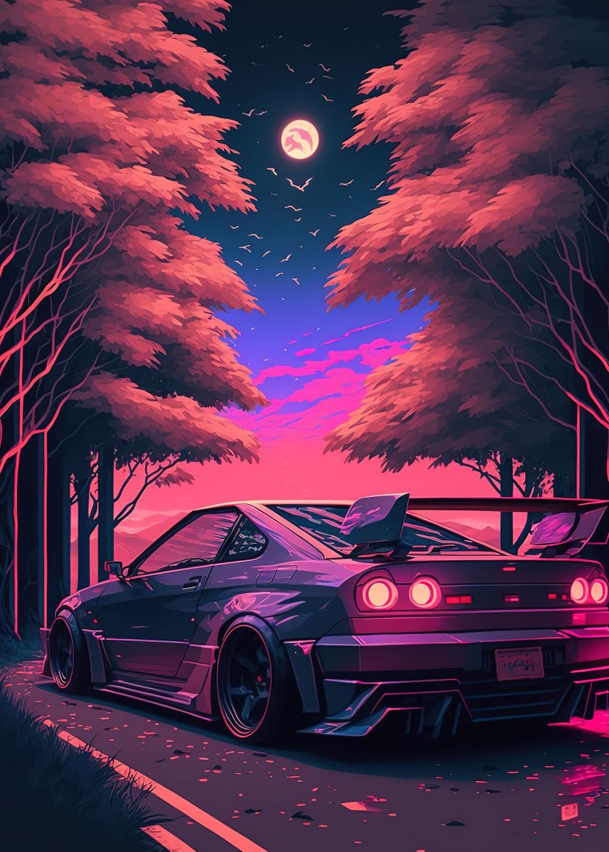 'car japan' Poster by AlycePreston Displate