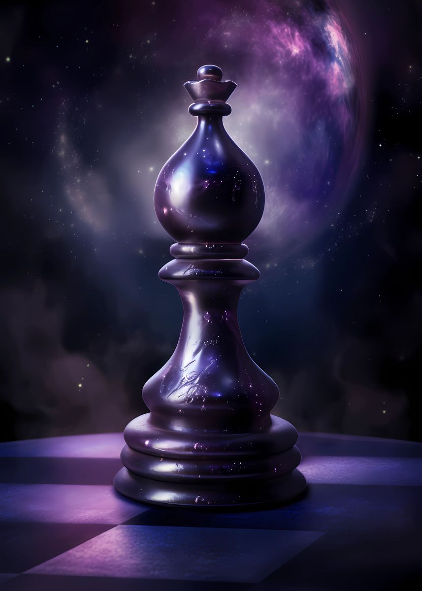 Chess Space' Poster, picture, metal print, paint by DecoyDesign