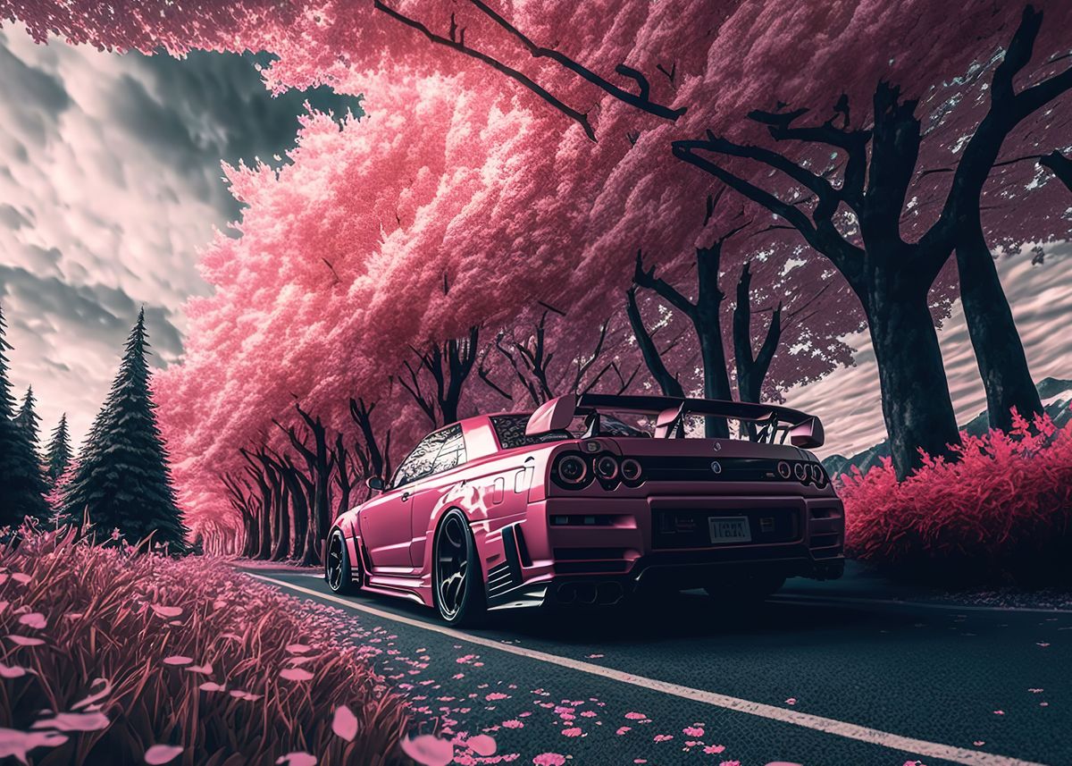 'car japan' Poster by AlycePreston Displate