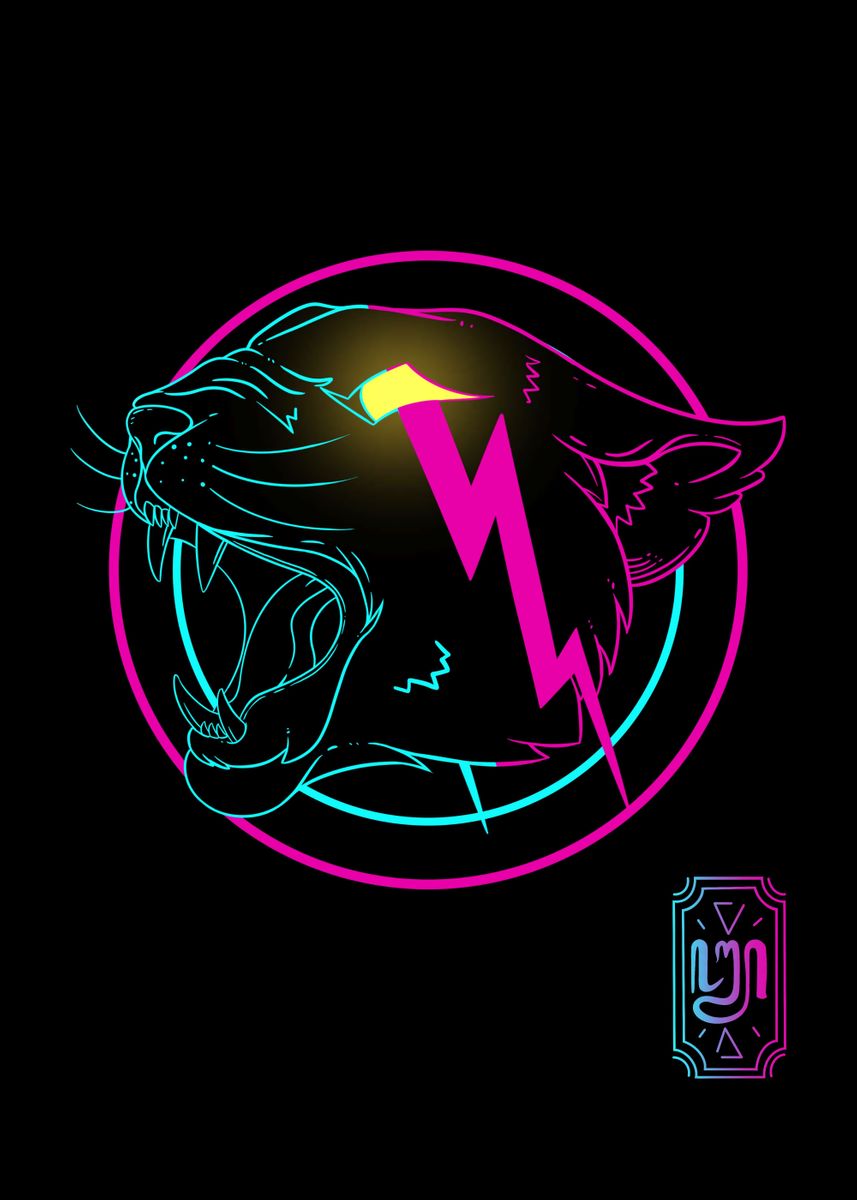 Download Neon Mr Beast Logo Wallpaper