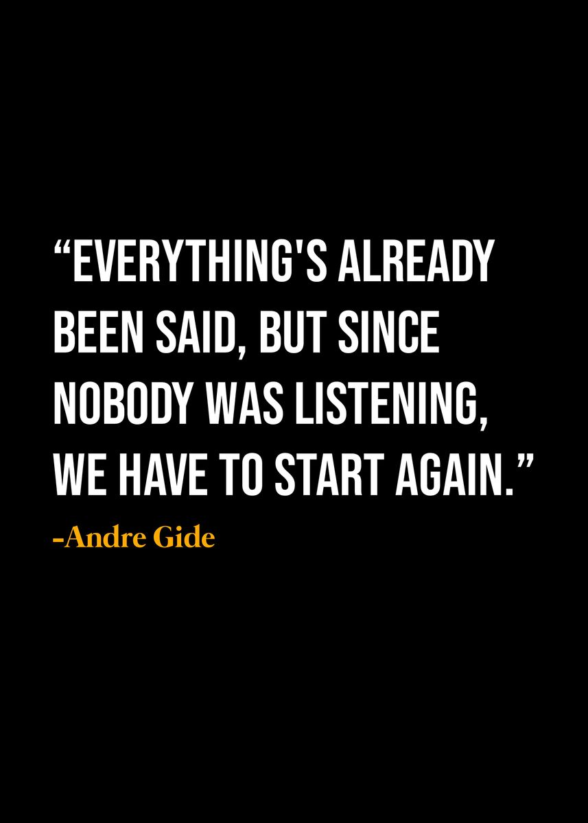 'Andre Gide Quote ' Poster by DIMS | Displate