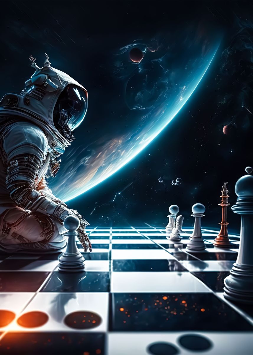 Chess Universe' Poster, picture, metal print, paint by Hari Buckner, Displate in 2023