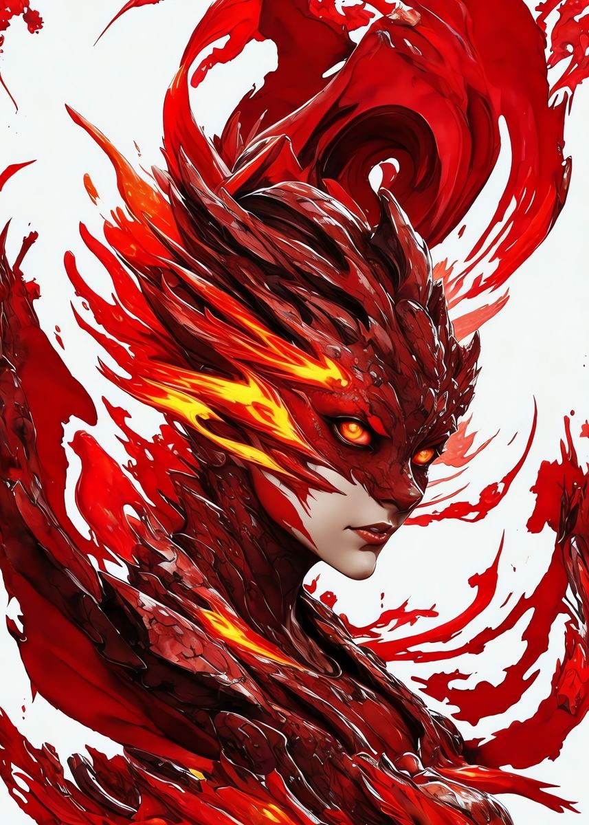 'Queen Of Flame Dragon' Poster, picture, metal print, paint by Alex ...