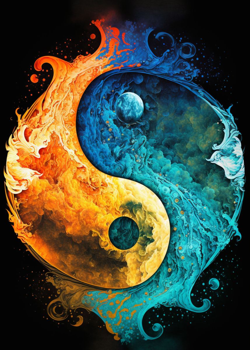 'yin And Yang Balance' Poster, Picture, Metal Print, Paint By Creative 