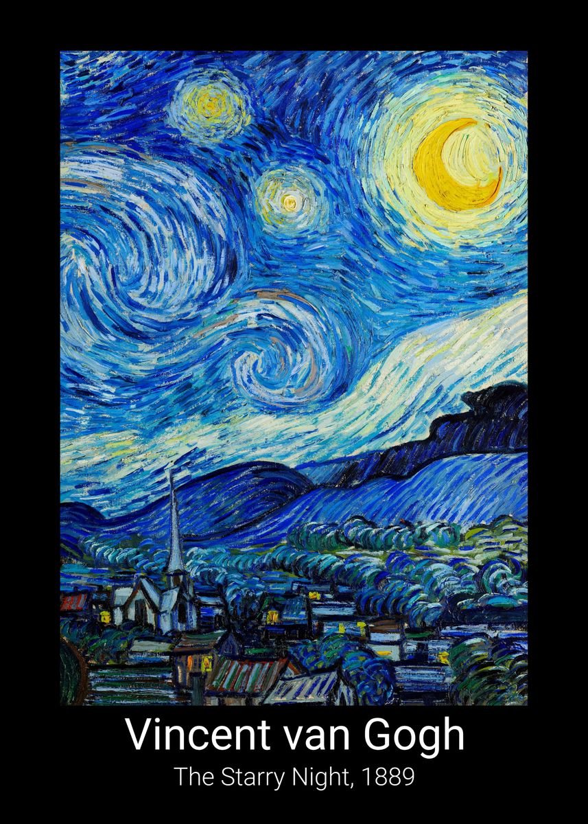 The Starry Night (1889) By Vincent Van Gogh