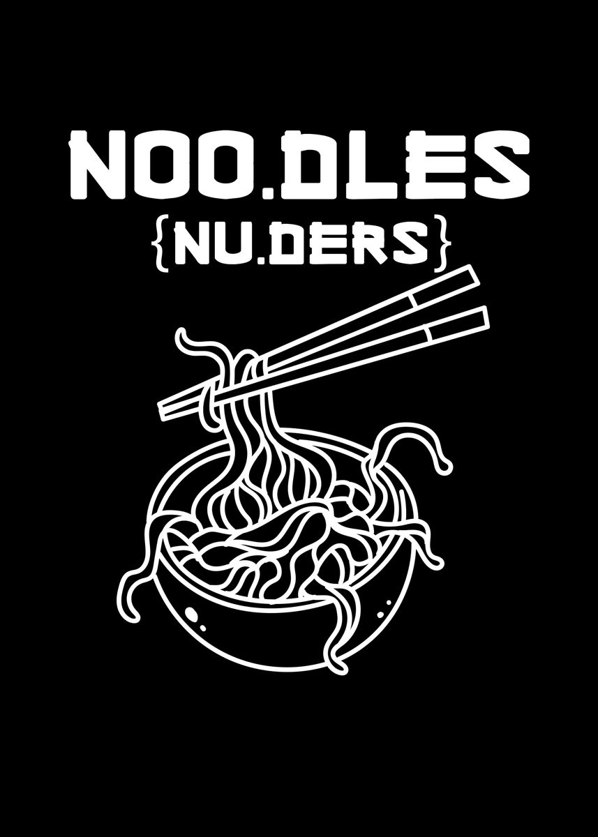 'Noodle Dictionary' Poster by Uwe Seibert Displate