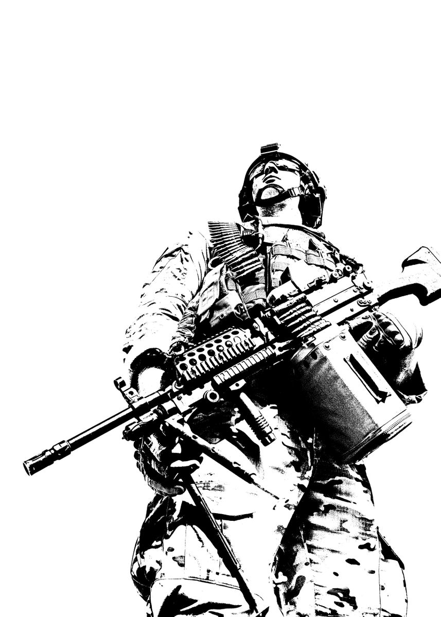 'Soldier' Poster, picture, metal print, paint by Getmilitaryphotos Pro