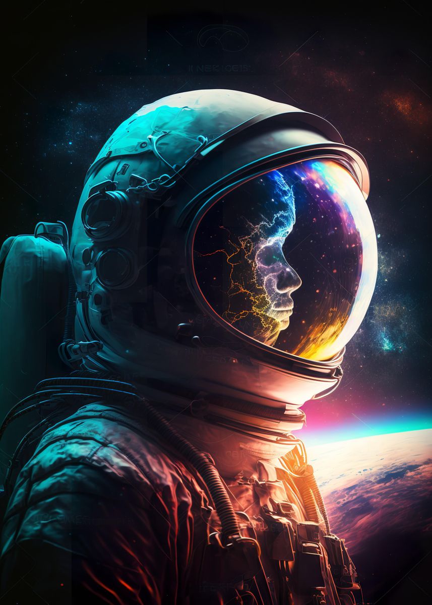 'Astronaut Ghost' Poster by PosterSuite | Displate