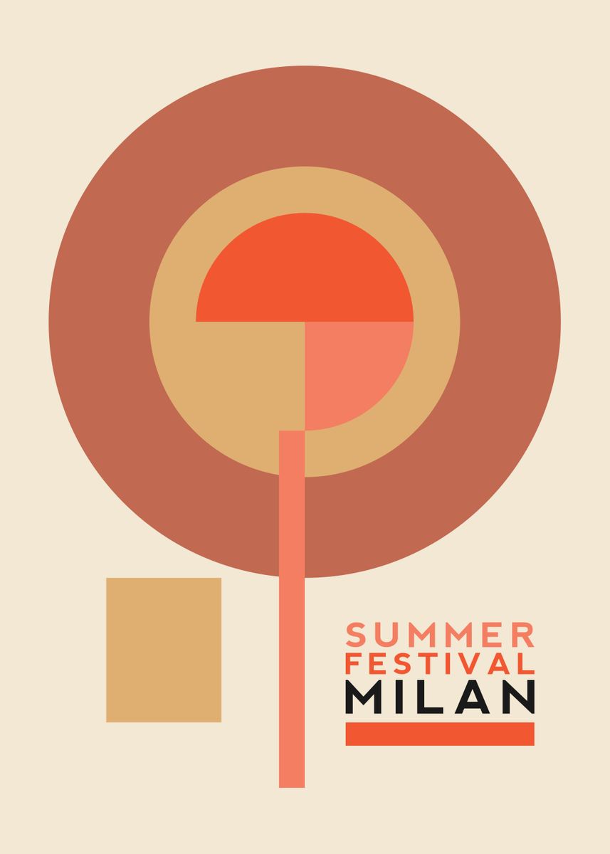 'Milan Summer Music Fest' Poster, picture, metal print, paint by