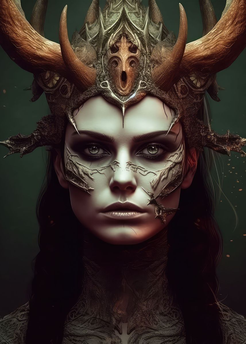 'Hel ' Poster, picture, metal print, paint by RosaliasArt | Displate