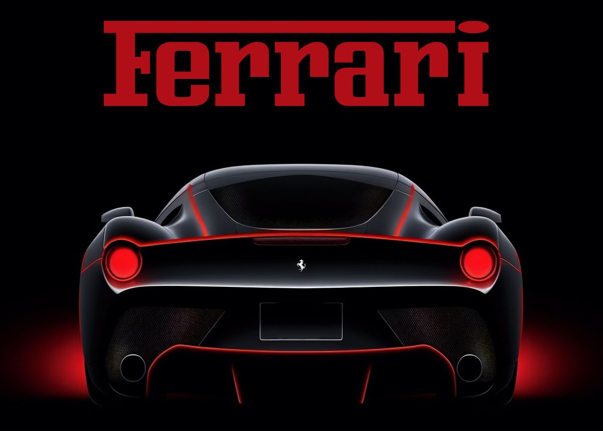 'Ferrari poster' Poster by Tapu Vlad | Displate