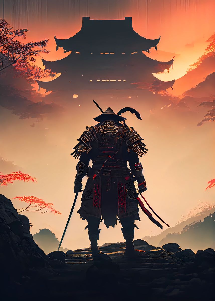 'Samurai Warrior Japan' Poster, picture, metal print, paint by ...